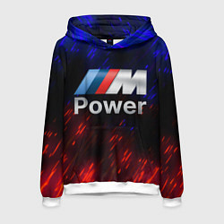 Толстовка-худи мужская Неоновый БМВ спорт, цвет: 3D-белый