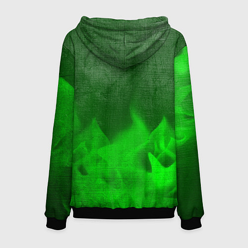 Мужская толстовка Watch Dogs - green gradient посередине / 3D-Черный – фото 2