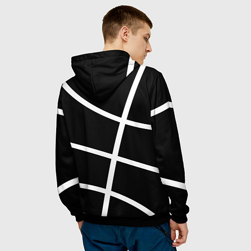 Мужская толстовка Кливленд Кавальерс текстура мяча / 3D-Черный – фото 4