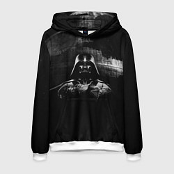 Толстовка-худи мужская Звёздные войны звезда смерти вейдера, цвет: 3D-белый