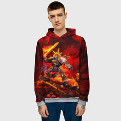 Толстовка-худи мужская Робаут Жиллиман - примарх Ультрамаринов, цвет: 3D-меланж — фото 2