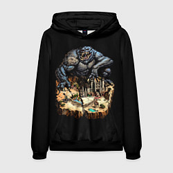 Толстовка-худи мужская Древнее чудовище цитадели - Герои Меча и Магии 3, цвет: 3D-черный