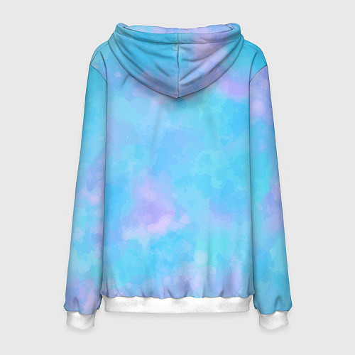 Мужская толстовка Билли Айлиш с зелеными волосами / 3D-Белый – фото 2