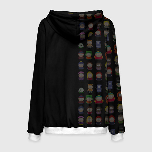 Мужская толстовка Персонажи Южный парк и лого / 3D-Белый – фото 2