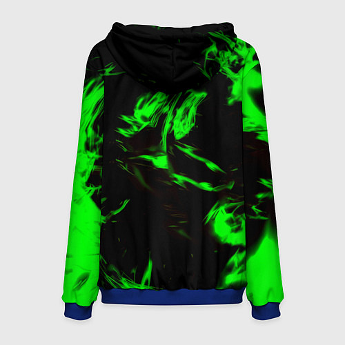 Мужская толстовка Monster energy кислотное лого огонь / 3D-Синий – фото 2