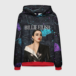 Толстовка-худи мужская Билли Айлиш в деловом костюме, цвет: 3D-красный