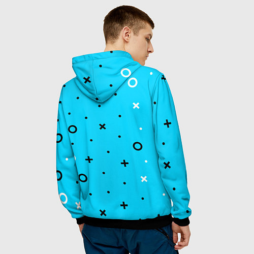 Мужская толстовка Билли Айлиш из разноцветной мозаики / 3D-Черный – фото 4