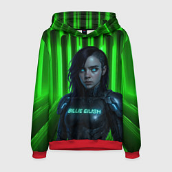 Толстовка-худи мужская Билли Айлиш космический костюм, цвет: 3D-красный