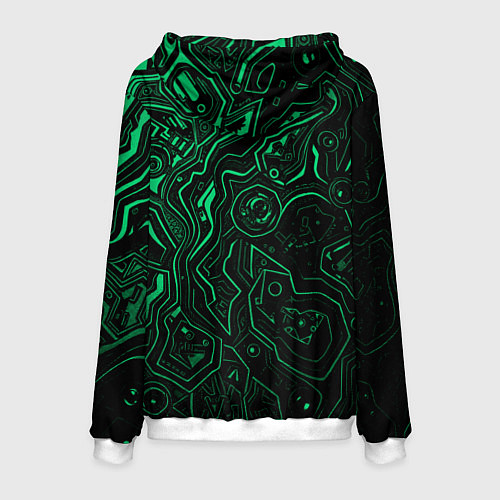Мужская толстовка Японский кибернетический Они / 3D-Белый – фото 2