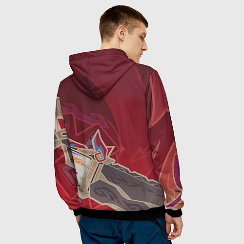 Мужская толстовка Chasca Genshin Impact / 3D-Черный – фото 4