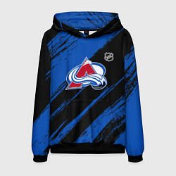 Толстовка-худи мужская Колорадо Эвеланш - синий и черный, цвет: 3D-черный