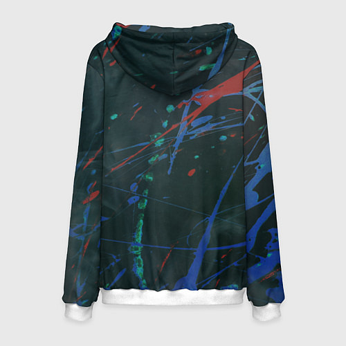 Мужская толстовка Девушка с маской киберпанк / 3D-Белый – фото 2