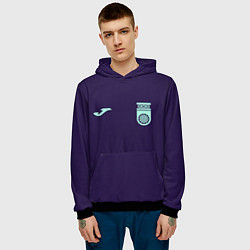 Толстовка-худи мужская ФК Уфа - форма с текстурой, цвет: 3D-черный — фото 2