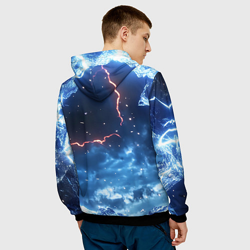 Мужская толстовка Bones в именном бронежилете / 3D-Черный – фото 4