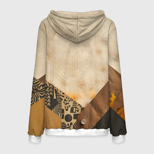 Мужская толстовка Удивительный рыжий лисёнок / 3D-Белый – фото 2