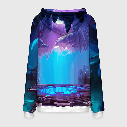 Мужская толстовка Лис ниндзя в прыжке / 3D-Белый – фото 2