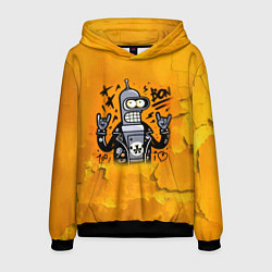 Толстовка-худи мужская Cool Bender - graffiti, цвет: 3D-черный
