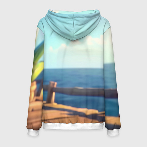 Мужская толстовка Никита - загрузка - смешной петух / 3D-Белый – фото 2