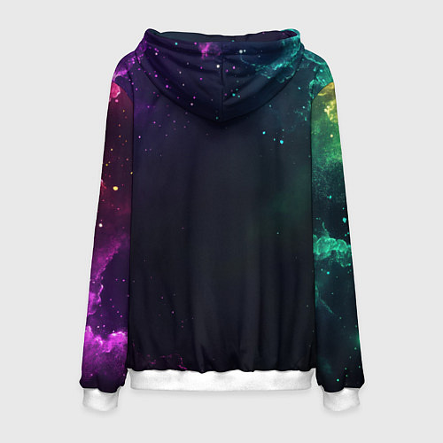 Мужская толстовка Bones медитация в космосе / 3D-Белый – фото 2