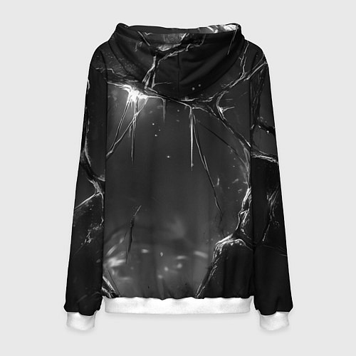 Мужская толстовка Bones с лисой - готика / 3D-Белый – фото 2