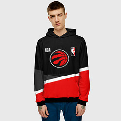 Толстовка-худи мужская Toronto Raptors - basketball, цвет: 3D-черный — фото 2