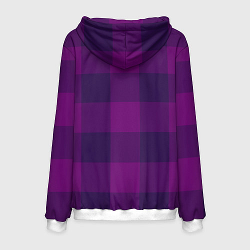 Мужская толстовка Баклажан ультрафиолет / 3D-Белый – фото 2