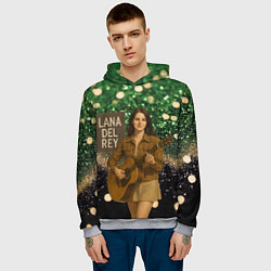 Толстовка-худи мужская Lana Del Rey играет на гитаре, цвет: 3D-меланж — фото 2