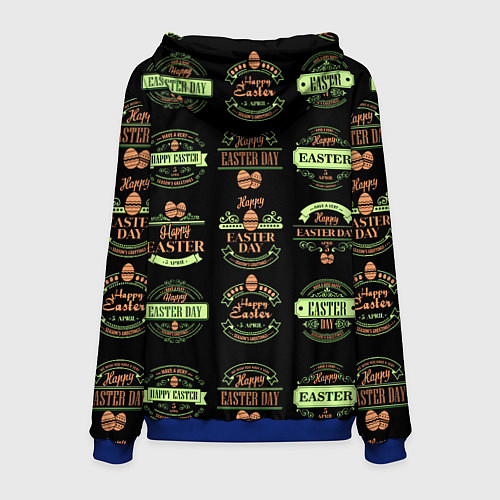 Мужская толстовка Easter holidays / 3D-Синий – фото 2