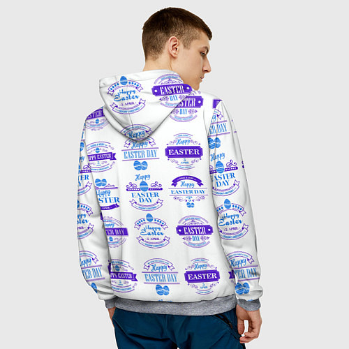 Мужская толстовка Easter holidays / 3D-Меланж – фото 4