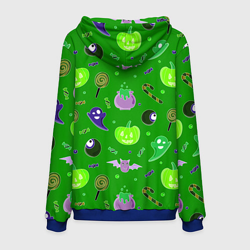 Мужская толстовка Halloween green / 3D-Синий – фото 2