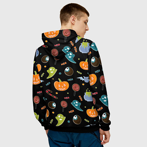 Мужская толстовка Halloween black / 3D-Черный – фото 4