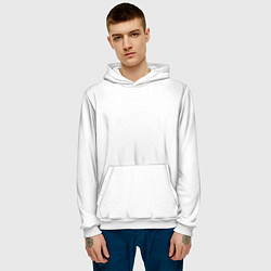 Толстовка-худи мужская Раньше было лучше, цвет: 3D-белый — фото 2