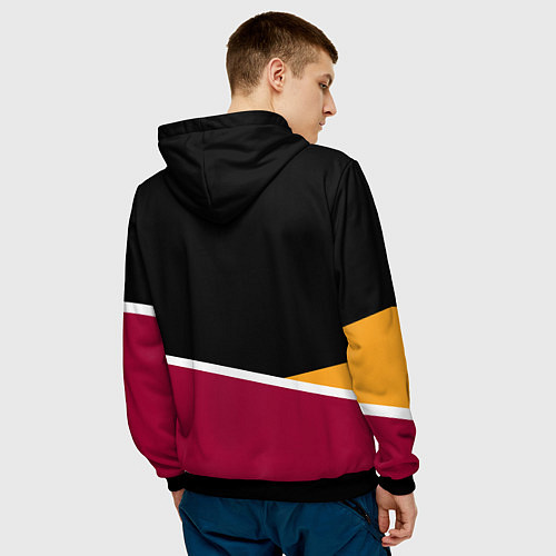 Мужская толстовка Майами Хит - линии / 3D-Черный – фото 4