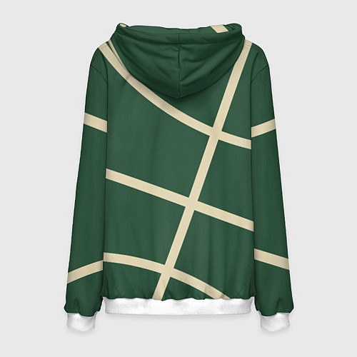 Мужская толстовка Милуоки Бакс - баскетбольные линии / 3D-Белый – фото 2