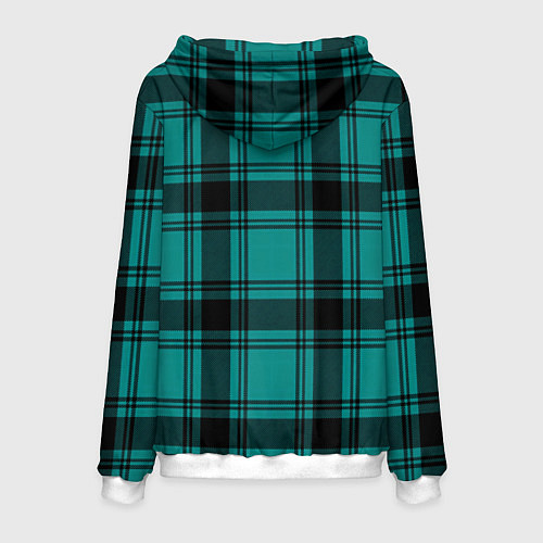 Мужская толстовка Checkered dark blue / 3D-Белый – фото 2