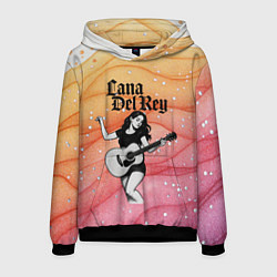 Толстовка-худи мужская Lana Del Rey в образе гитаристки, цвет: 3D-черный