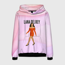 Толстовка-худи мужская Lana Del Rey - оранжевое платье, цвет: 3D-черный