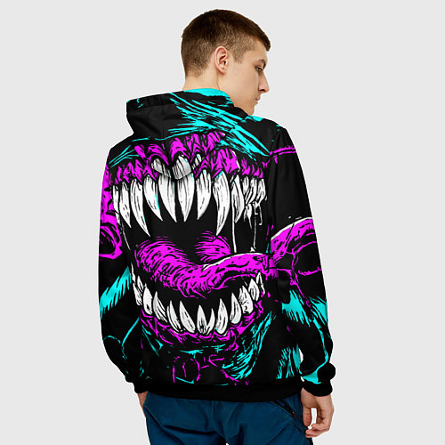 Мужская толстовка Клыки венома / 3D-Черный – фото 4