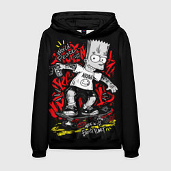 Толстовка-худи мужская Барт в татуировках, цвет: 3D-черный