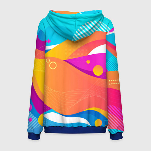 Мужская толстовка Леди Гага в стиле комиксов / 3D-Синий – фото 2