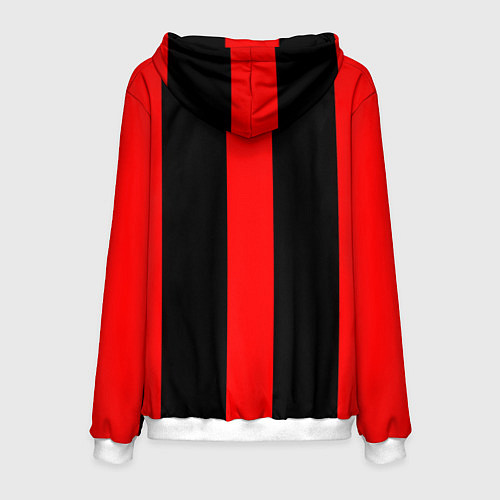 Мужская толстовка Color black red lines / 3D-Белый – фото 2