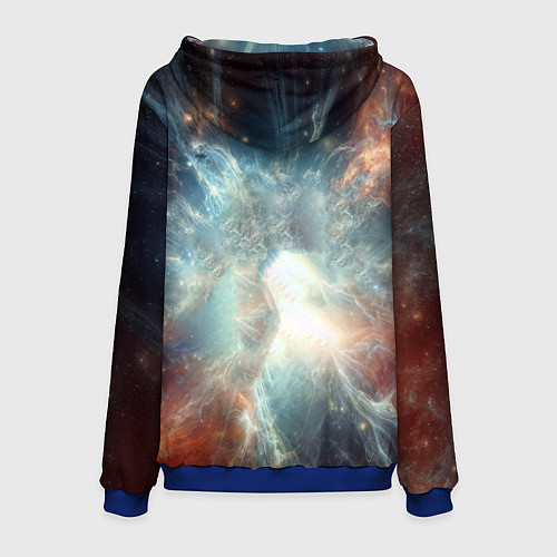 Мужская толстовка Космонавт в космической туманности / 3D-Синий – фото 2