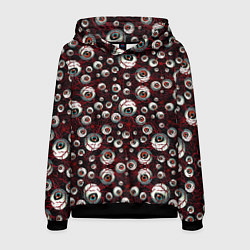 Толстовка-худи мужская Глаза монстры, цвет: 3D-черный