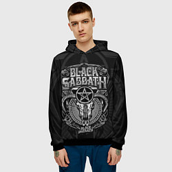 Толстовка-худи мужская Black Sabbath - goat skull, цвет: 3D-черный — фото 2