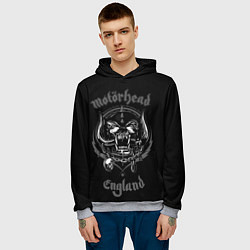 Толстовка-худи мужская Motorhead логотип, цвет: 3D-меланж — фото 2