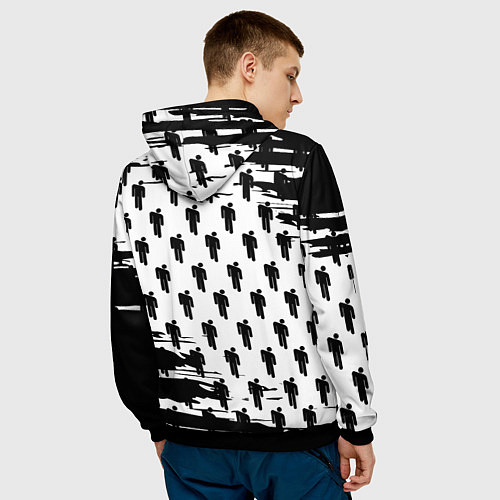 Мужская толстовка Doom паттерн пипл краски / 3D-Черный – фото 4