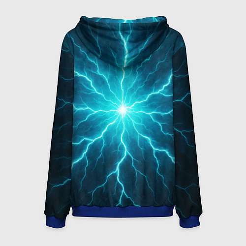 Мужская толстовка Демонический электросамурай / 3D-Синий – фото 2