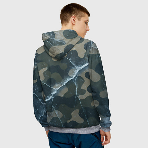 Мужская толстовка Ледяной камуфляж / 3D-Меланж – фото 4