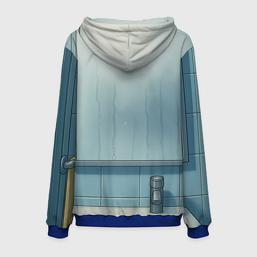 Мужская толстовка Дандадан бабушка в ванной / 3D-Синий – фото 2