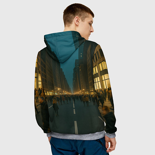 Мужская толстовка La Vaca Saturno Saturnita мем / 3D-Меланж – фото 4